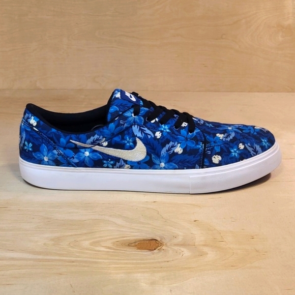 Nike Other - Nike SB Satire Premium Blue Canvas Floral Shoes